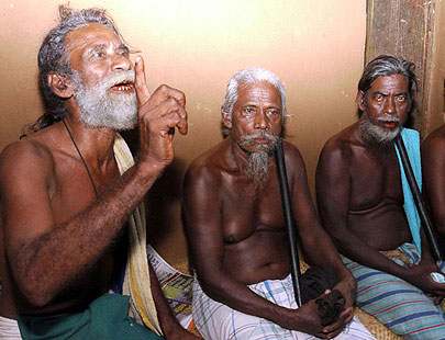 Vedda chieftains of Rathugala, Henanigala and Pollebedda