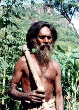 Danigala Maha Bandaralage Randunu Wanniya, chief of the Danigala Vedda tribe, remembers when his tribe still lived in Danigala Cave.